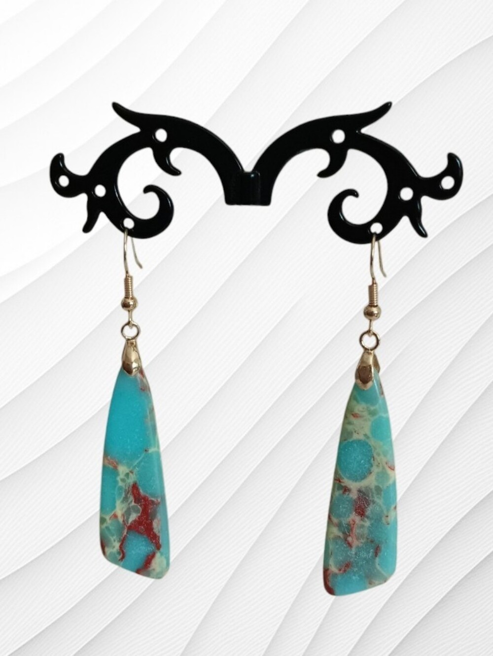 Boho Gemstone Teardrop Earrings